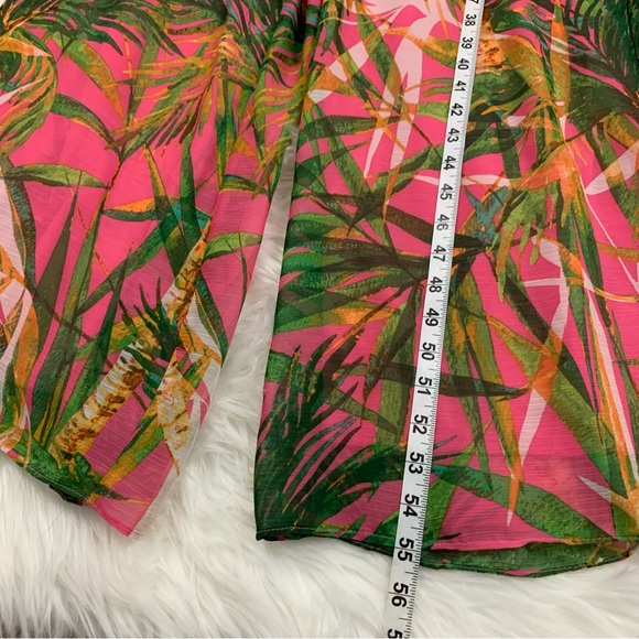 Zarr Collection One Shoulder Pink Tropical Print Pant Jumpsuit - Picture 12 of 12